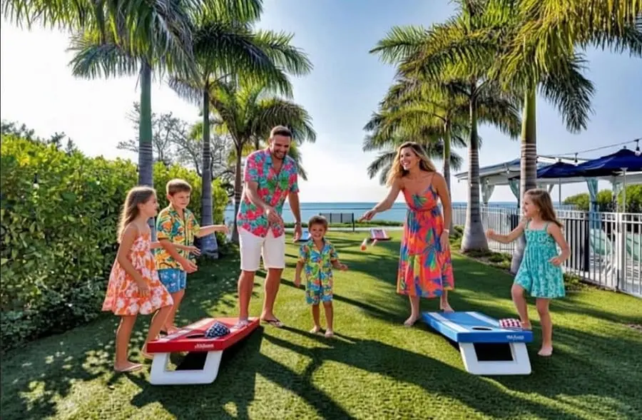 Resort lawn games at Aqua Paradise, Islamorada, Florida Keys