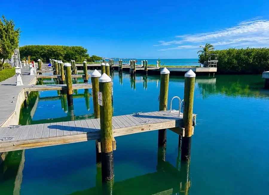 On-site marina at Aqua Paradise, Islamorada, Florida Keys