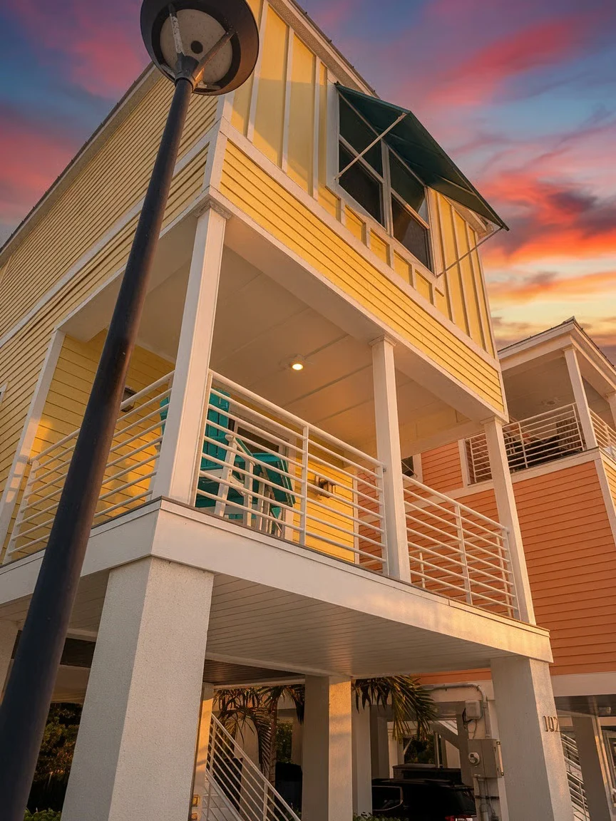 Exterior and balcony at High Tide Hideaway, Islamorada, Florida Keys