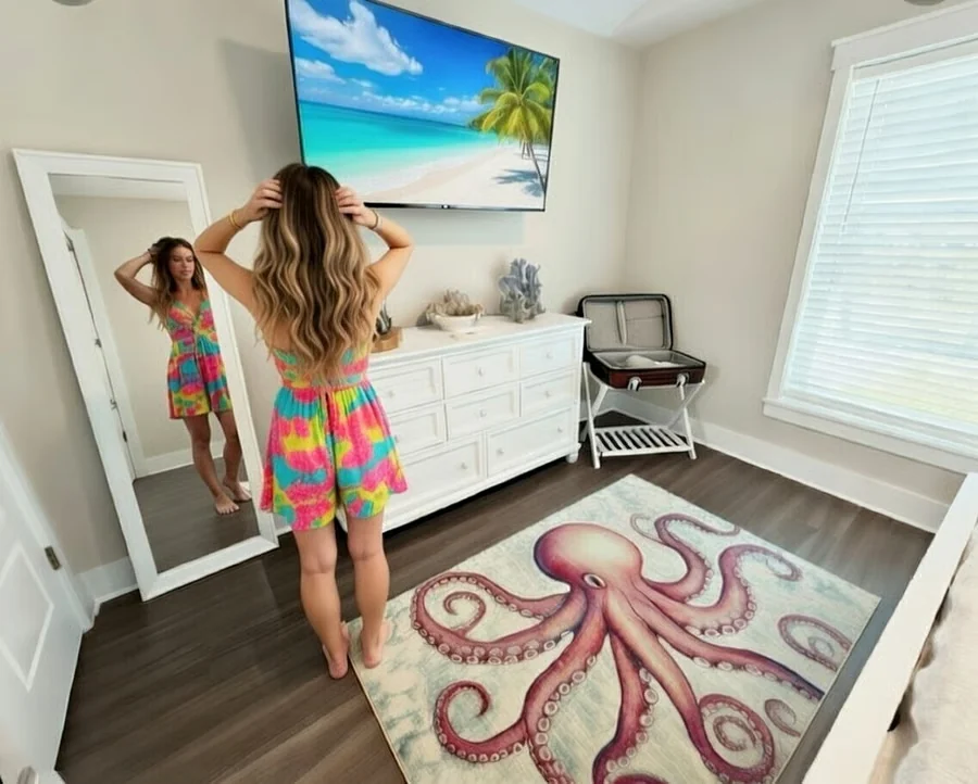 Bedroom dressing area at The Castaway II, Islamorada, Florida Keys
