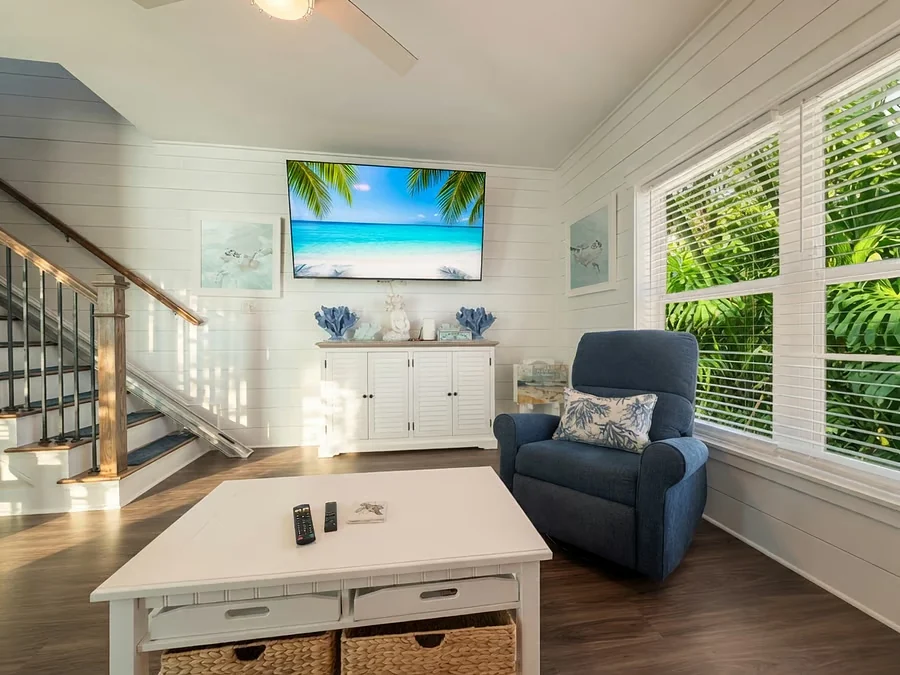 Coastal living room at The Castaway II, Islamorada, Florida Keys