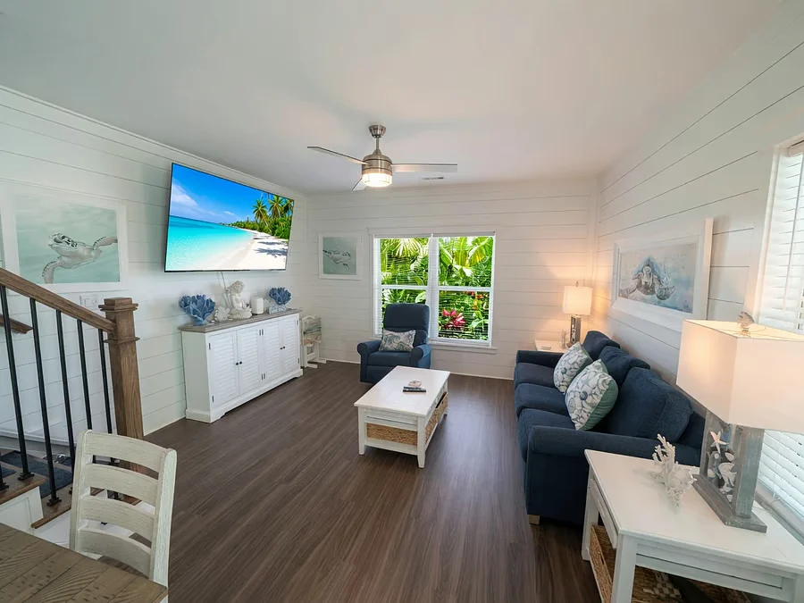 Main living room at The Castaway II, Islamorada, Florida Keys