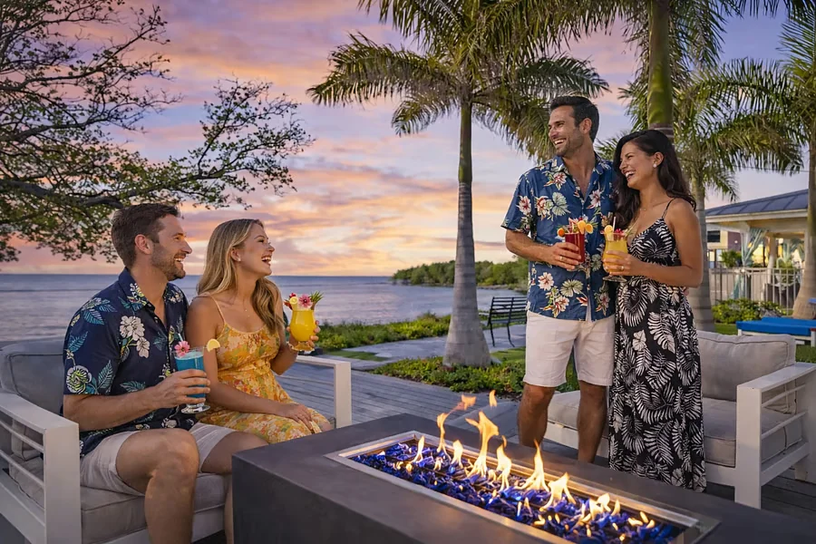 Oceanside fire pit at The Castaway II, Islamorada, Florida Keys