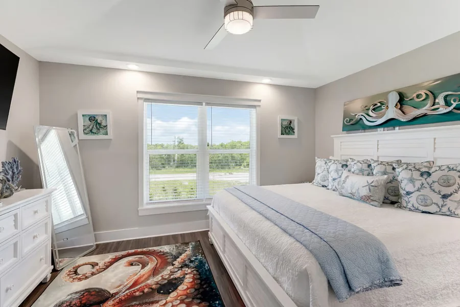 Primary bedroom at The Castaway II, Islamorada, Florida Keys
