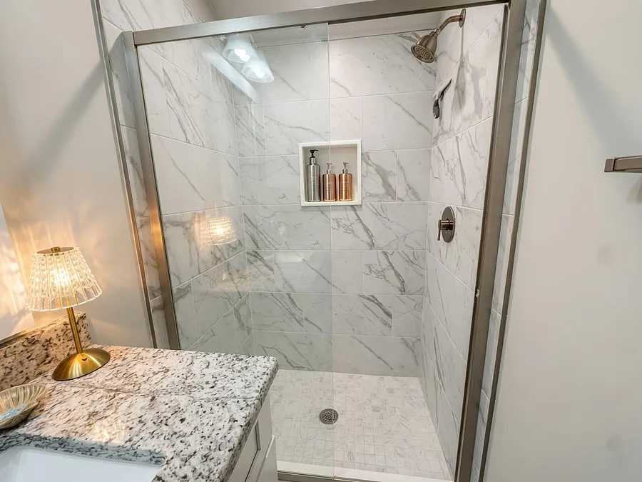 Walk-in shower at The Castaway II, Islamorada, Florida Keys
