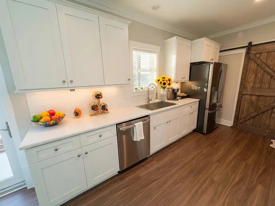 White kitchen at The Castaway II, Islamorada, Florida Keys