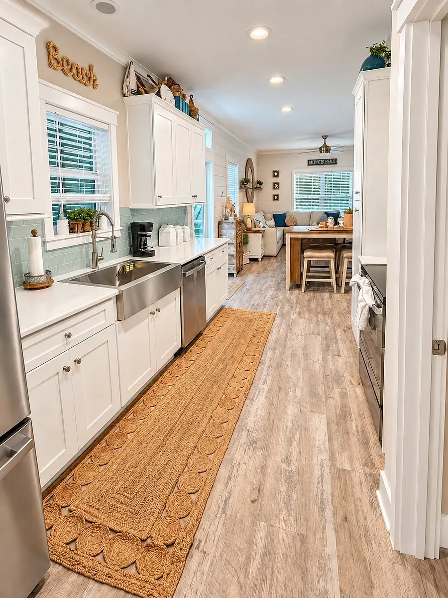 Galley kitchen at VellaMar, Islamorada, Florida Keys