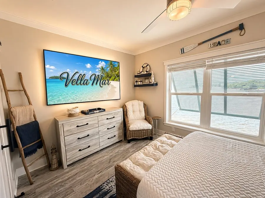 Primary bedroom with ocean view at VellaMar, Islamorada, Florida Keys